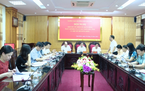 Thường trực HĐND tỉnh Th&aacute;i B&igrave;nh nghe b&aacute;o c&aacute;o kết quả thẩm tra một số tờ tr&igrave;nh của UBND tỉnh