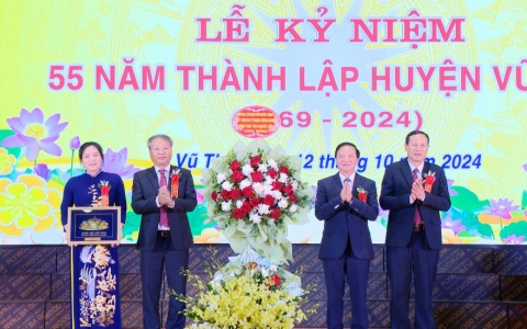 Huyện Vũ Thư kỷ niệm 55 năm th&agrave;nh lập v&agrave; ph&aacute;t triển