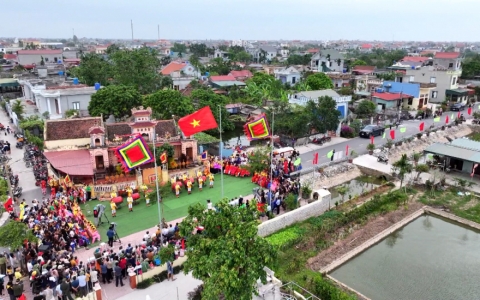 S&ocirc;i động s&acirc;n chơi Văn h&oacute;a l&agrave;ng ở An Thanh, Quỳnh Phụ
