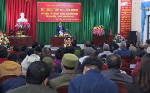 Chủ tịch UBND huyện Hưng H&agrave; đối thoại với người d&acirc;n x&atilde; Th&aacute;i Hưng          