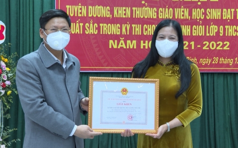 Th&agrave;nh phố Th&aacute;i B&igrave;nh xếp thứ nhất to&agrave;n đo&agrave;n kỳ thi học sinh giỏi tỉnh năm học 2021- 2022