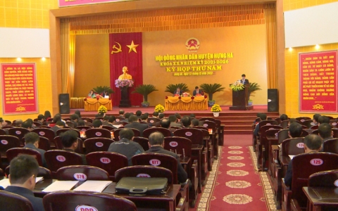 Kỳ họp thứ 5 HĐND huyện Hưng H&agrave; kh&oacute;a XX