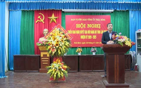Hội nghị triển khai nghị quyết Đại hội Đảng bộ tỉnh lần thứ 20