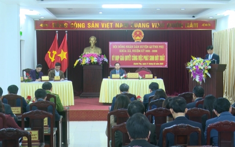 HĐND huyện Quỳnh Phụ họp giải quyết c&ocirc;ng việc ph&aacute;t sinh đột xuất