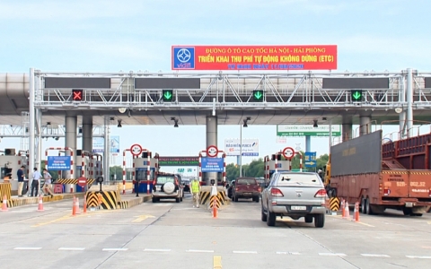 Dừng thu ph&iacute; tiền mặt cao tốc H&agrave; Nội - Hải Ph&ograve;ng từ 5/5