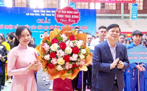 Khai mạc giải v&otilde; thuật c&aacute;c c&acirc;u lạc bộ tỉnh Th&aacute;i B&igrave;nh