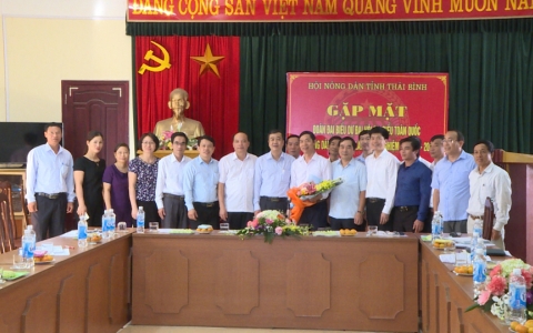 Gặp mặt đo&agrave;n đại biểu Hội N&ocirc;ng d&acirc;n tỉnh dự đại hội Hội N&ocirc;ng d&acirc;n Việt Nam