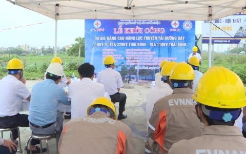 Khởi c&ocirc;ng n&acirc;ng cấp đường d&acirc;y 110KV 