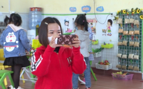 Học sinh mầm non đến trường tỷ lệ c&ograve;n thấp