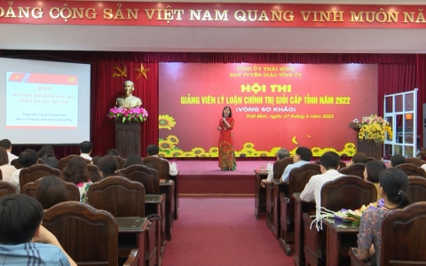 V&ograve;ng sơ khảo hội thi giảng vi&ecirc;n l&yacute; luận ch&iacute;nh trị giỏi cấp tỉnh năm 2022