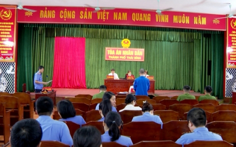 T&ograve;a &aacute;n nh&acirc;n d&acirc;n th&agrave;nh phố Th&aacute;i B&igrave;nh x&eacute;t xử 3 vụ &aacute;n h&igrave;nh sự