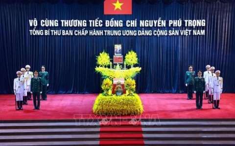  Lễ viếng Tổng B&iacute; thư Nguyễn Ph&uacute; Trọng được tổ chức tại Nh&agrave; tang lễ Quốc gia số 5 Trần Th&aacute;nh T&ocirc;ng (H&agrave; Nội)