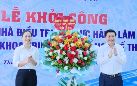 Khởi c&ocirc;ng c&ocirc;ng tr&igrave;nh nh&agrave; điều trị v&agrave; thực h&agrave;nh l&acirc;m s&agrave;ng bệnh viện Đa khoa trường cao đẳng Y tế Th&aacute;i B&igrave;nh
